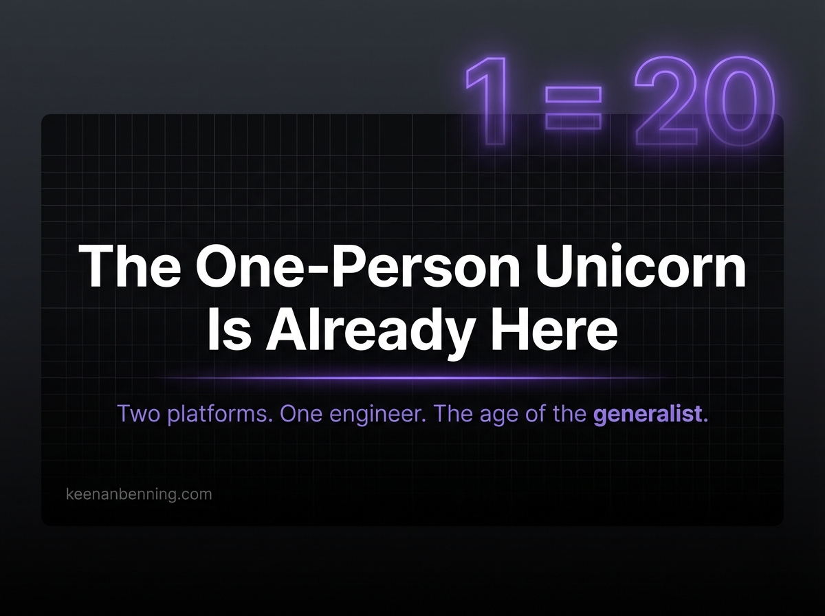 The One-Person Unicorn Is Already Here