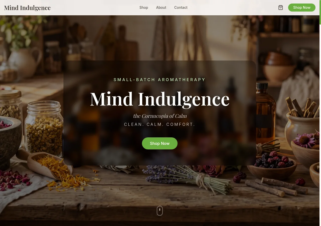 Mind Indulgence public storefront