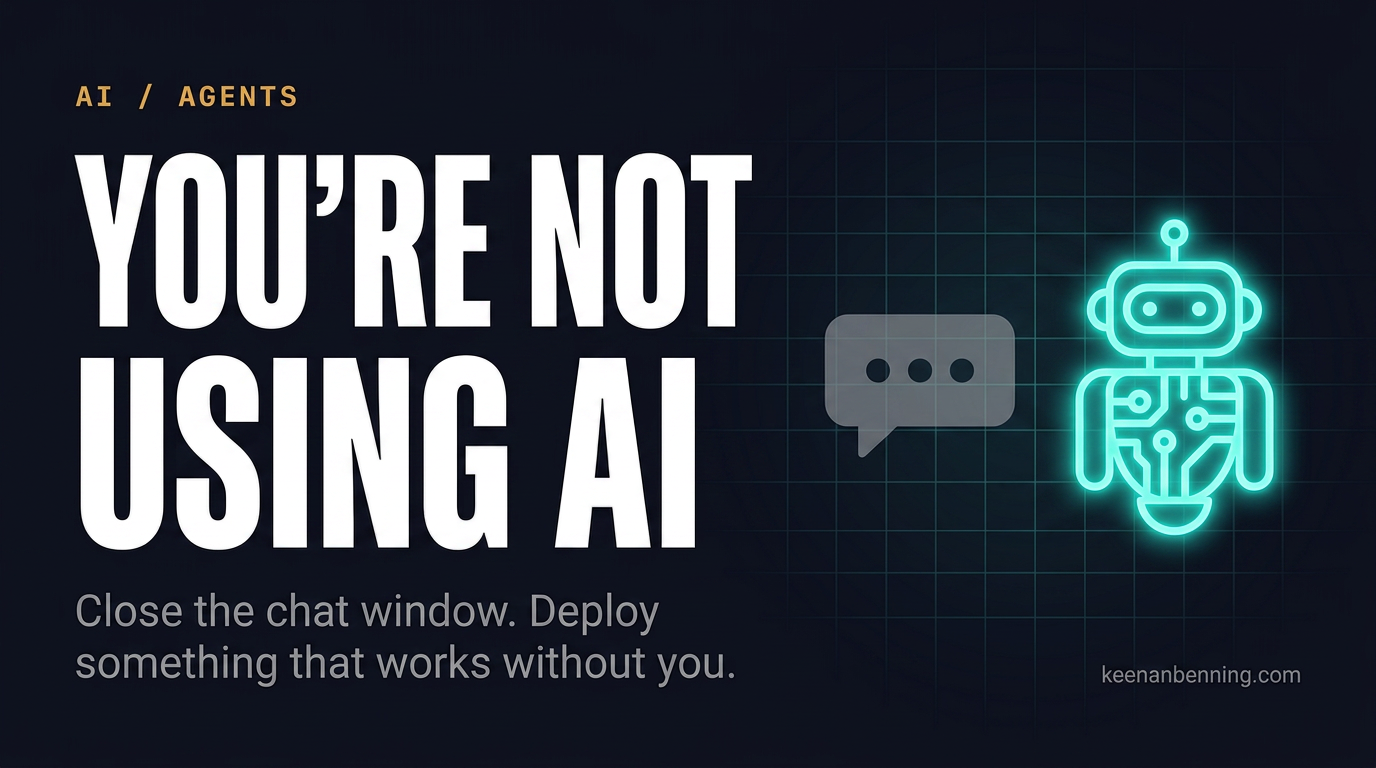 "You're Not Using AI. You're Using a Chatbot."