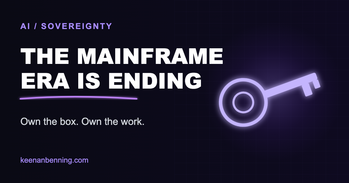 The Mainframe Era of AI Is Ending